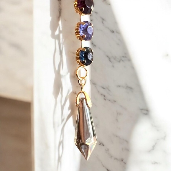 Bag charm MultiColor Rhinestone Cupchain & Pendant. - Picture 9 of 14